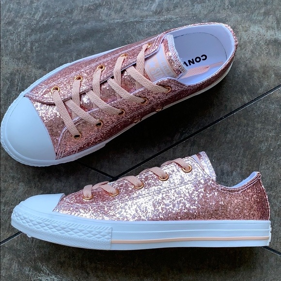 converse blush gold